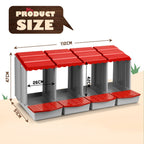 Plastic Four-Hole Chicken Nesting Box - hen houses and poultry coops – additional product view 38