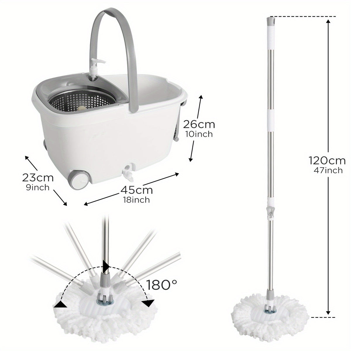 Plastic Spin Mop and Bucket Set product detail 11