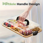 Portable Acrylic Cheese and Charcuterie Board - appetisers, parties – additional product view