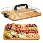 Portable Acrylic Cheese and Charcuterie Board - appetisers, parties – alternate design view