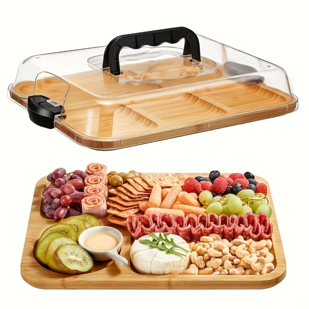 Portable Acrylic Cheese and Charcuterie Board - appetisers, parties – alternate design view