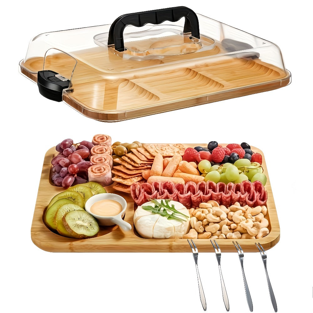 Portable Acrylic Cheese and Charcuterie Board - appetisers, parties – main product view