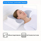 Portable Cooling Contour Memory Foam Pillow - bedrooms, travel and – additional product view