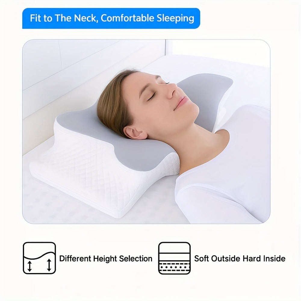 Portable Cooling Contour Memory Foam Pillow - bedrooms, travel and – additional product view