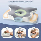 Portable Cooling Contour Memory Foam Pillow - bedrooms, travel and – alternate product view