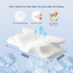 Portable Cooling Contour Memory Foam Pillow - bedrooms, travel and – additional product view 10