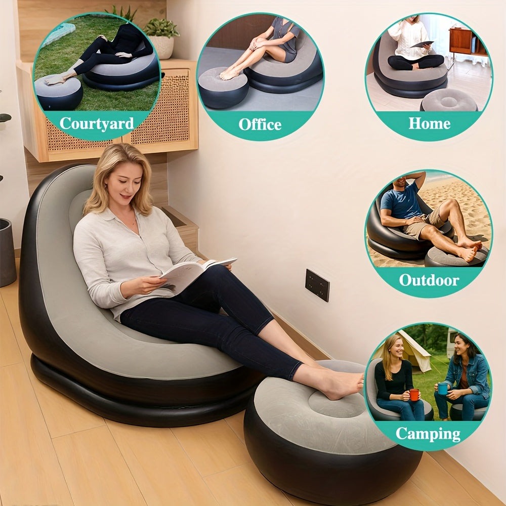 Waterproof Inflatable Sofa Bed with Footrest detail view 2 for Australian shoppers