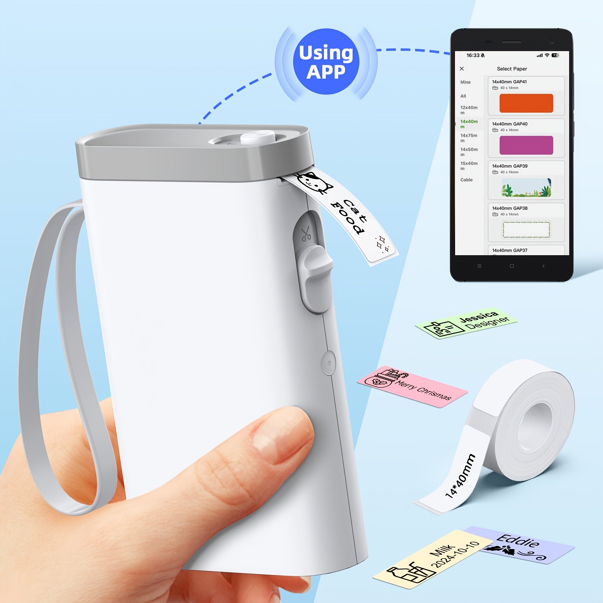 Portable Label Maker - Thermal Operation for Home Office and Study – additional product view 13