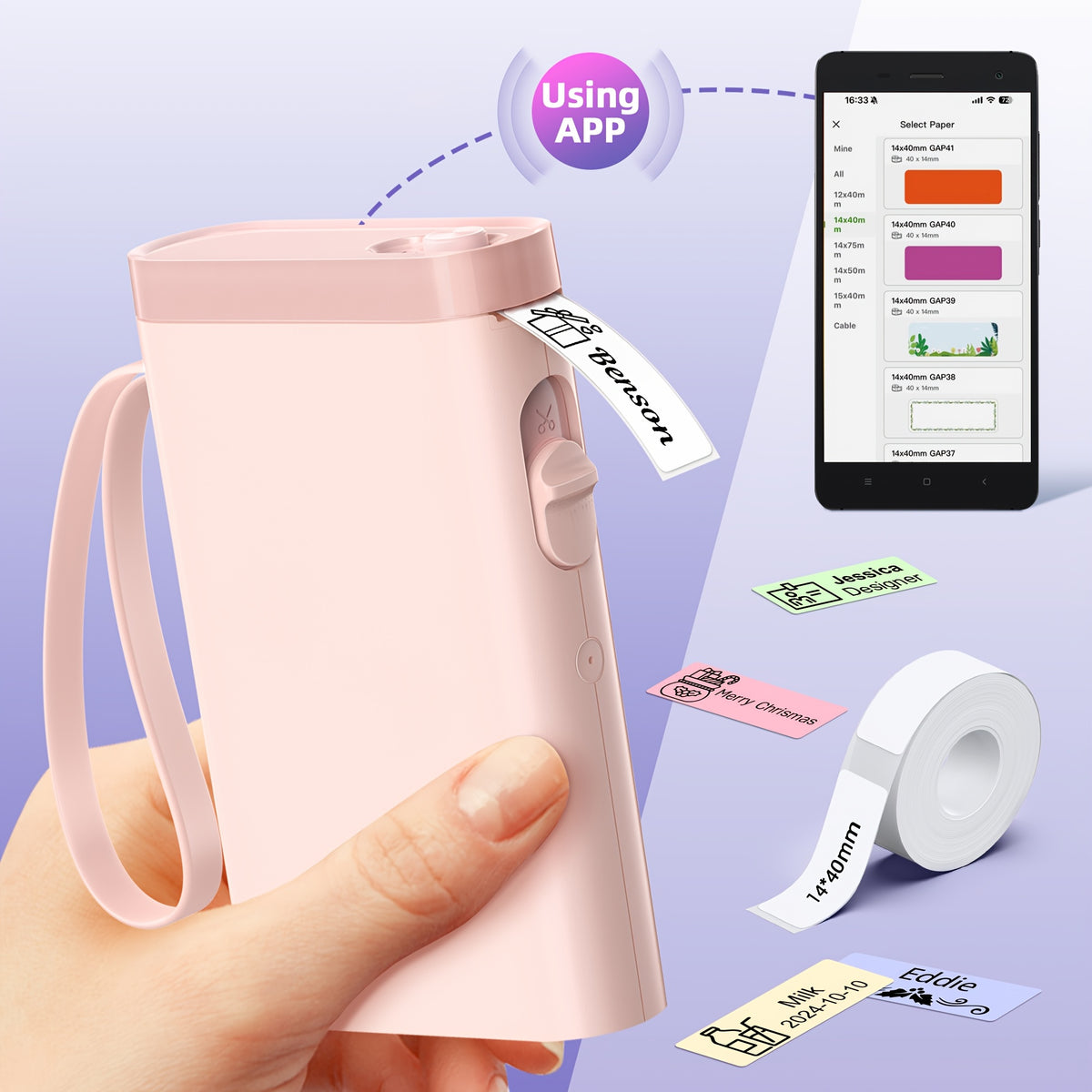 Portable Label Maker - Thermal Operation for Home Office and Study – additional product view 14
