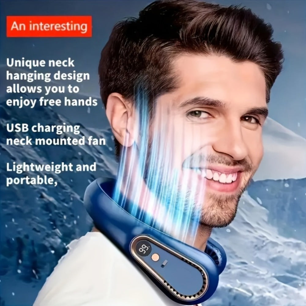 Portable Rechargeable Bladeless Neck Fan - travel, commuting and – additional product view