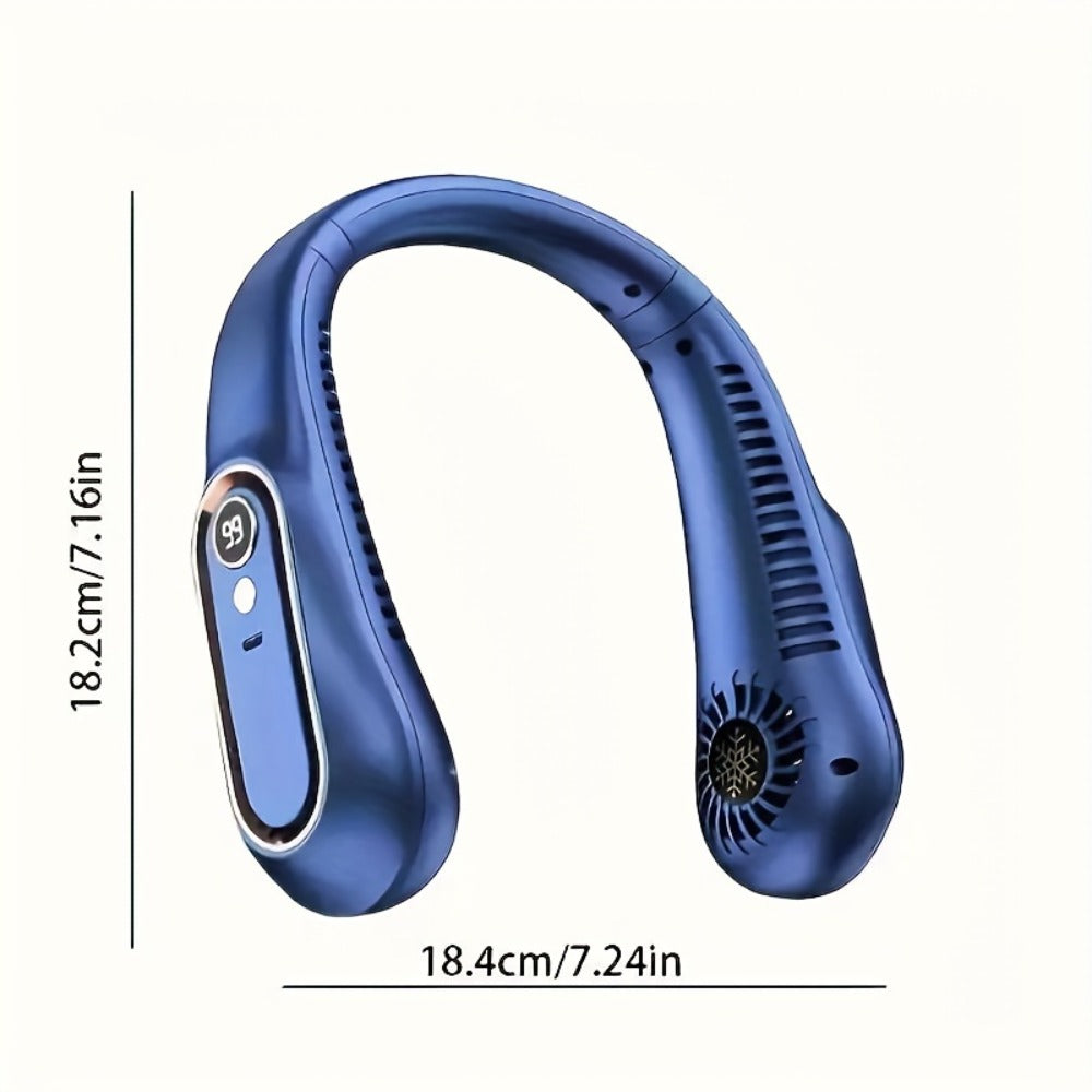 Portable Rechargeable Bladeless Neck Fan - travel, commuting and – alternate product view