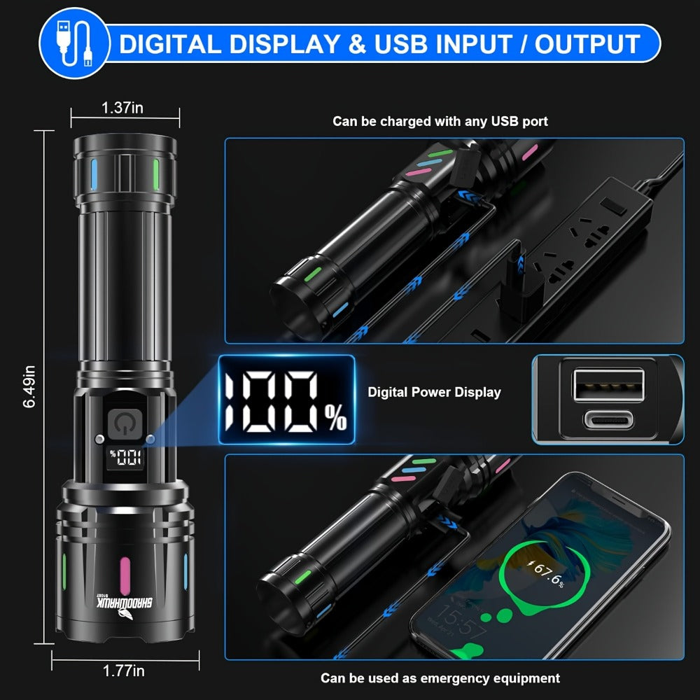 Rechargeable Long-Throw LED Torch detail view 5 for Australian shoppers