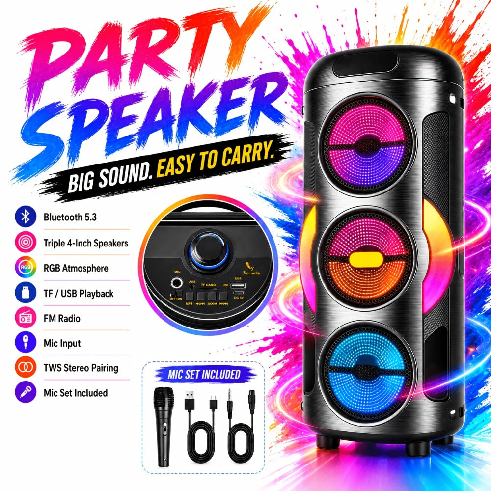 Portable Wireless Karaoke Speaker main product view for Australian shoppers