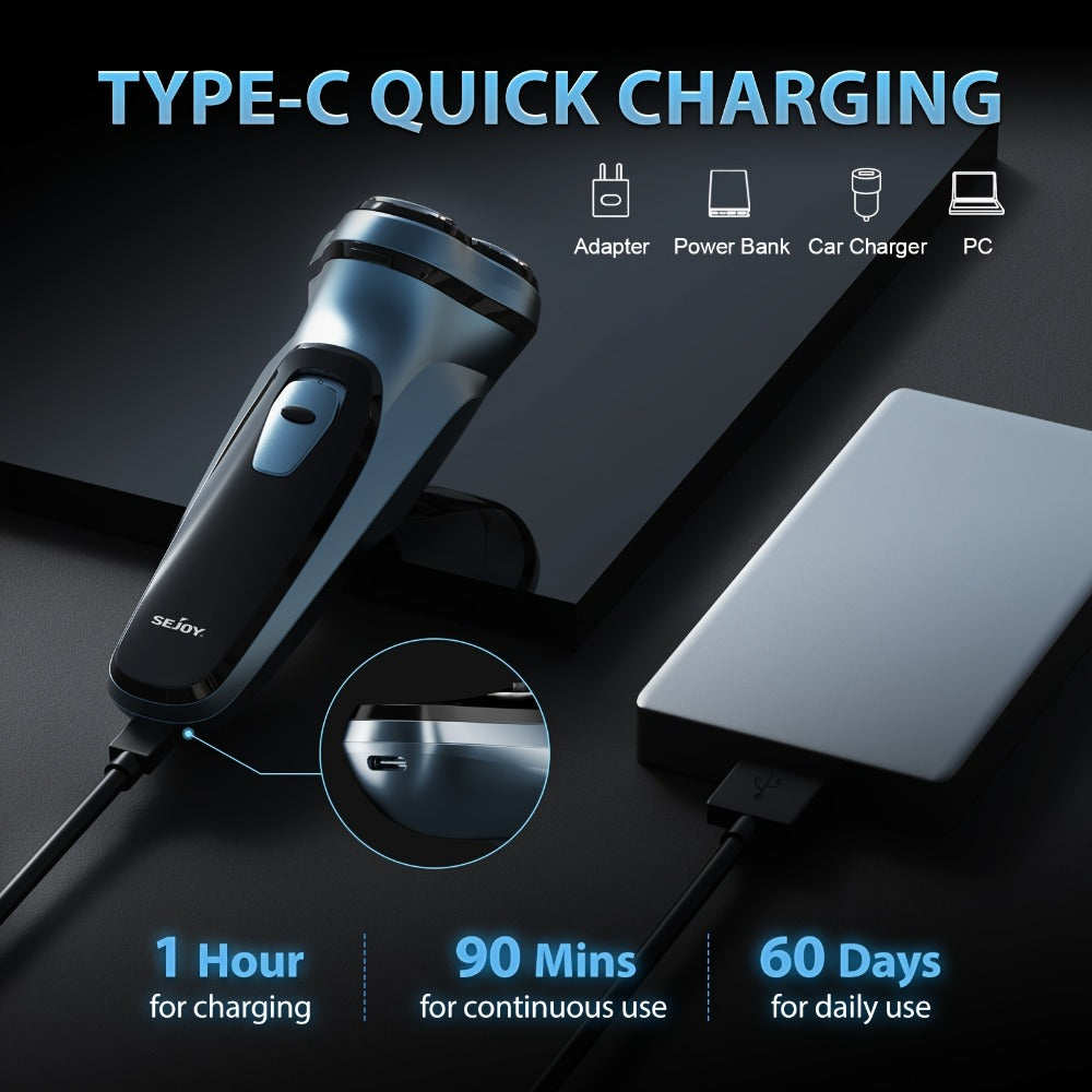 Rechargeable 3D Electric Razor for Men detail view 8 for Australian shoppers