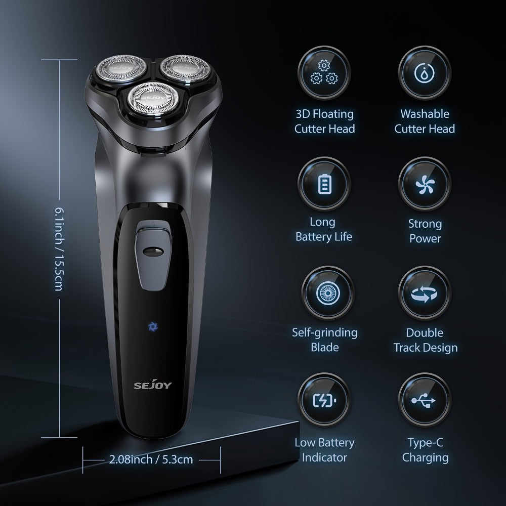 Rechargeable 3D Electric Razor for Men detail view 13 for Australian shoppers