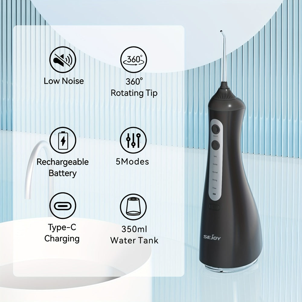 Rechargeable Cordless Water Flosser - Travel-friendly design – product detail angle