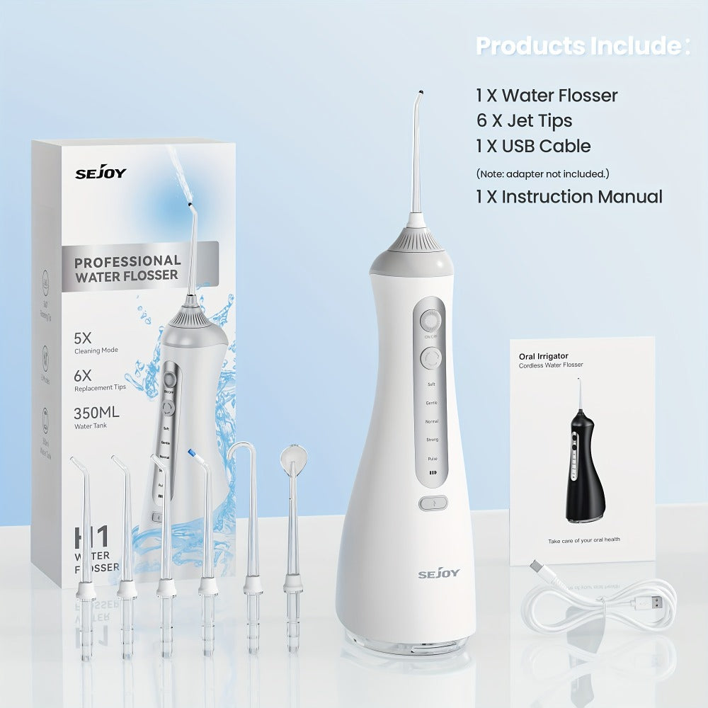 Rechargeable Cordless Water Flosser - Travel-friendly design – close-up product details