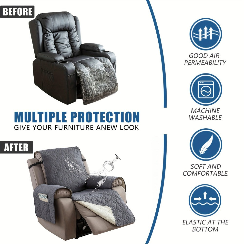 Recliner Chair Cover – Non-Slip Washable Furniture Protector – additional product view 11