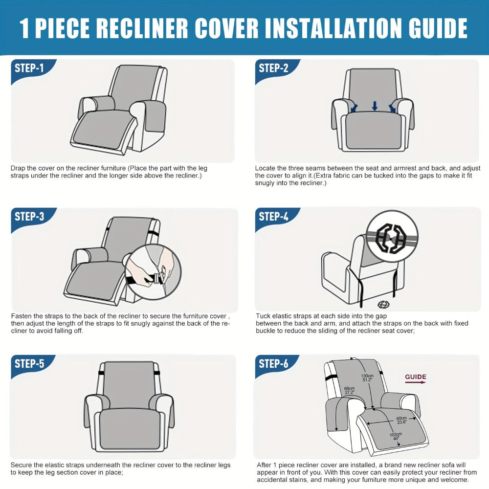 Recliner Chair Cover – Non-Slip Washable Furniture Protector – additional product view 14