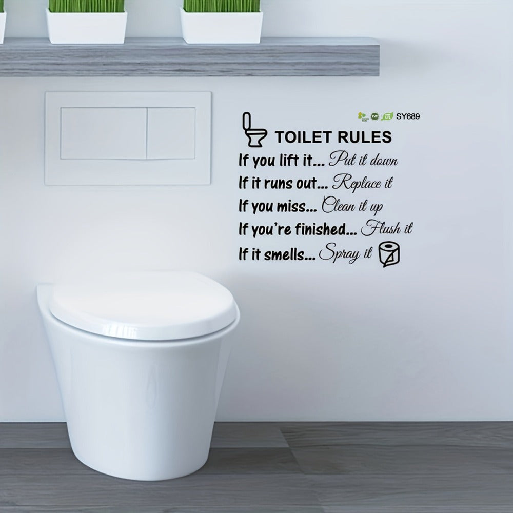 Removable Bathroom Wall Quote Sticker - bathroom and washroom decor – product detail angle