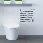 Removable Bathroom Wall Quote Sticker - bathroom and washroom decor – product detail angle