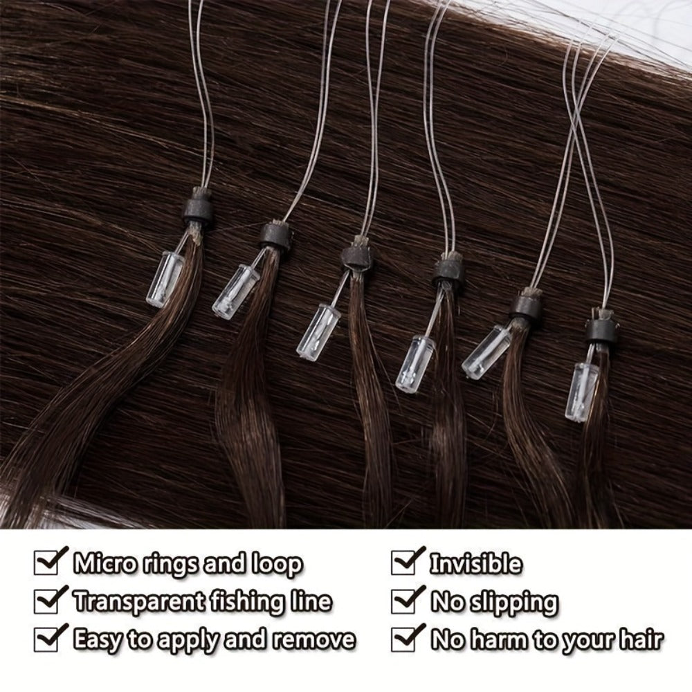 Remy Human Hair Micro Ring Hair Extension for Everyday Hair Styling – additional product view 12
