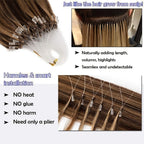 Remy Human Hair Micro Ring Hair Extension for Everyday Hair Styling – additional product view 23