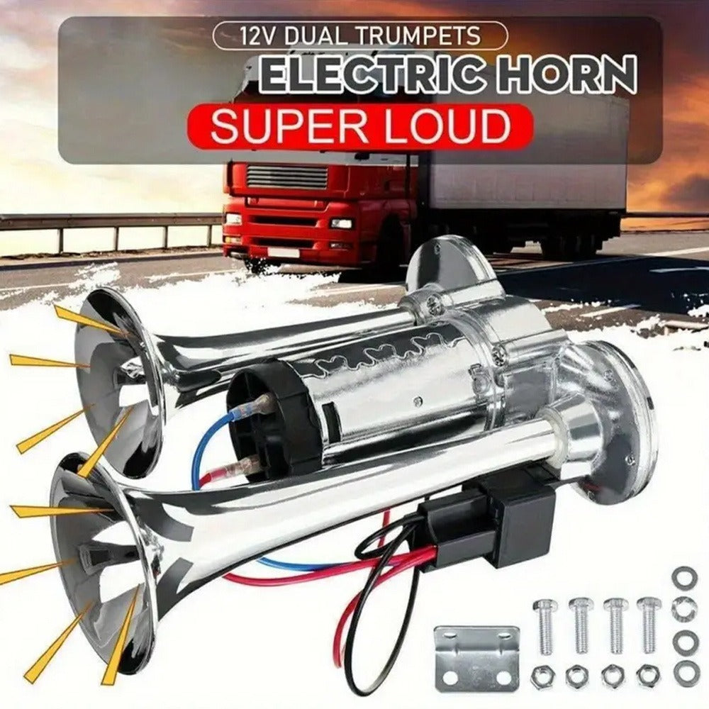 Road-Ready 12V Vehicle Air Horn for cars and motorcycles