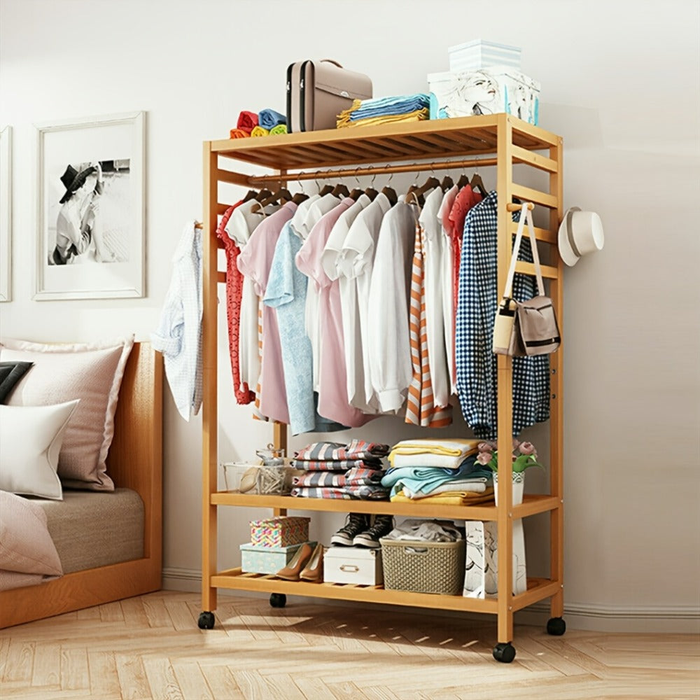 Rolling Bamboo Portable Fabric Wardrobe product detail 8