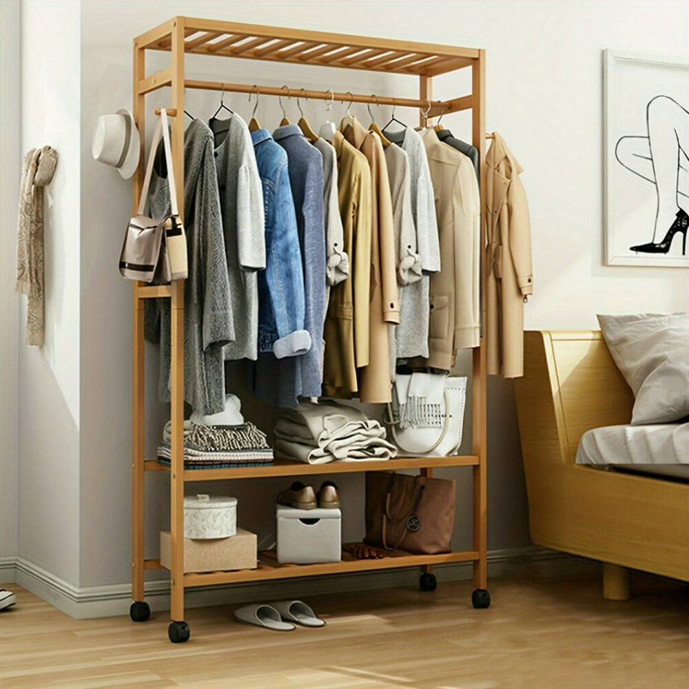 Rolling Bamboo Portable Fabric Wardrobe product detail 2