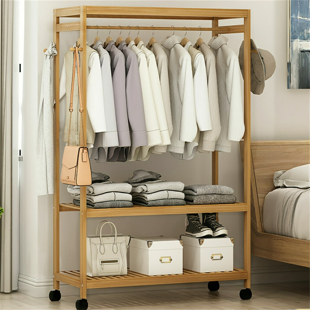 Rolling Bamboo Portable Fabric Wardrobe product detail 10