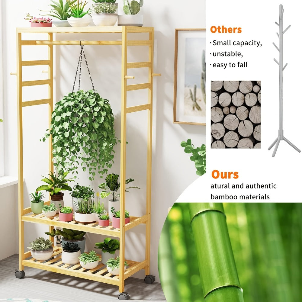 Rolling Bamboo Portable Fabric Wardrobe product detail 12
