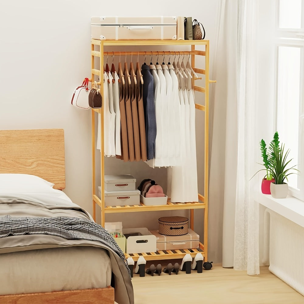 Rolling Bamboo Portable Fabric Wardrobe product detail 14