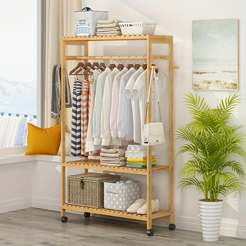 Rolling Bamboo Portable Fabric Wardrobe product detail 20