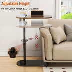 Rolling Black Side Table product detail 2