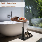 Rolling Black Side Table product detail 5