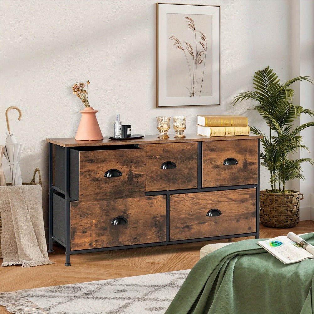 Rustic Fabric Chest Of Drawers product detail 8