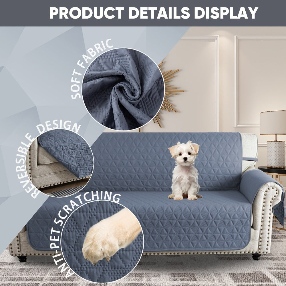 Side-Pocket Non-Slip Dog Sofa Cover - living rooms and pet-friendly – alternate product view