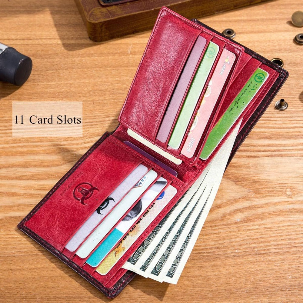 Slim RFID Leather Wallet for Men – Bifold with Dual ID Windows – additional product view 10