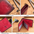 Slim RFID Leather Wallet for Men – Bifold with Dual ID Windows – additional product view 12
