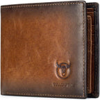 Slim RFID Leather Wallet for Men – Bifold with Dual ID Windows – main product view