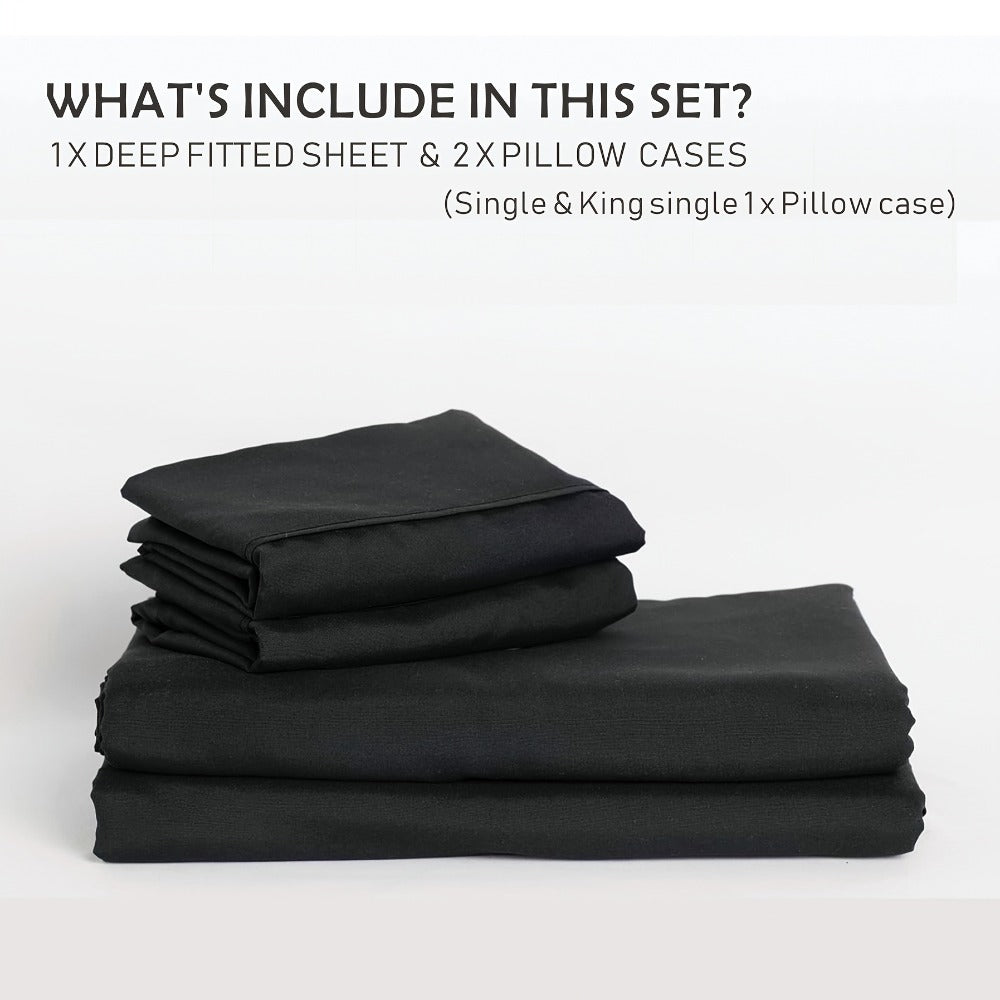 Soft Bed Sheet Set – 3-Piece 40cm Deep-Pocket Bedding – additional product view 16