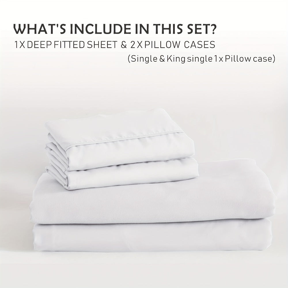 Soft Bed Sheet Set – 3-Piece 40cm Deep-Pocket Bedding – additional product view 30