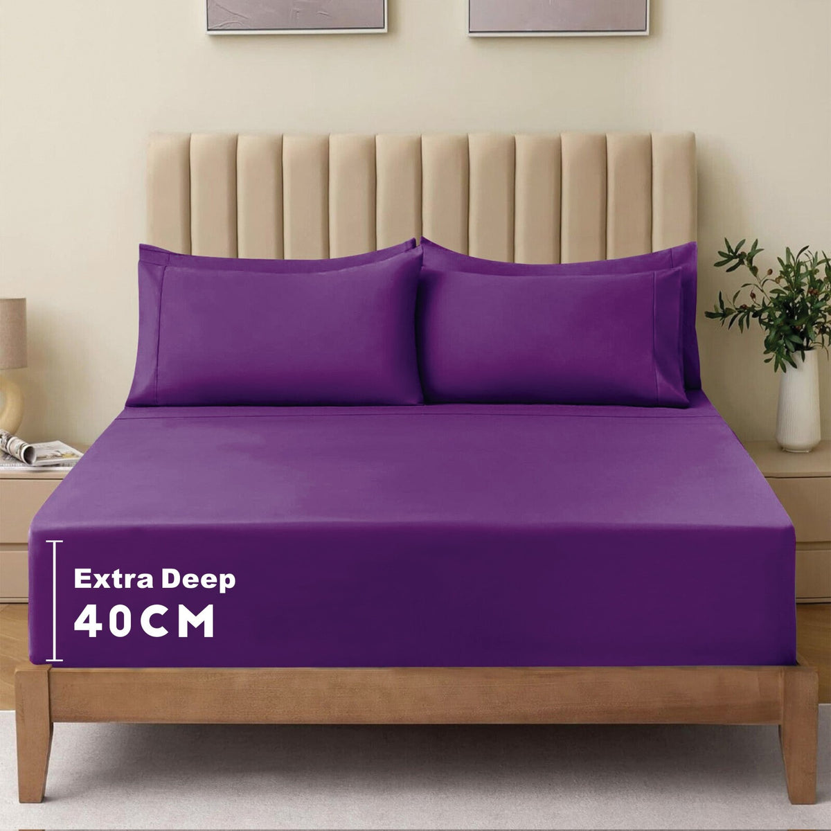 Soft Bed Sheet Set – 3-Piece 40cm Deep-Pocket Bedding – additional product view 34