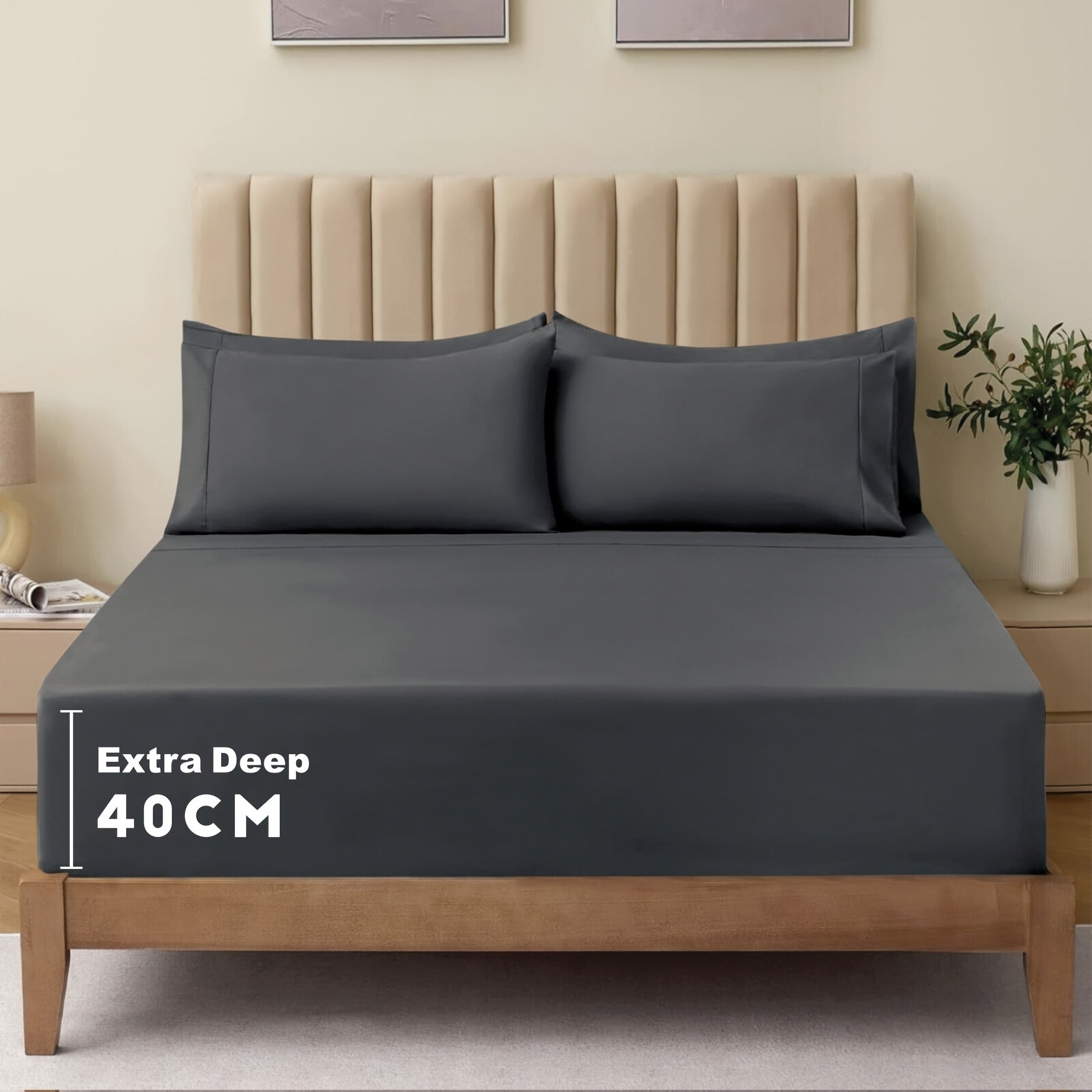 Soft Bed Sheet Set – 3-Piece 40cm Deep-Pocket Bedding – additional product view 36