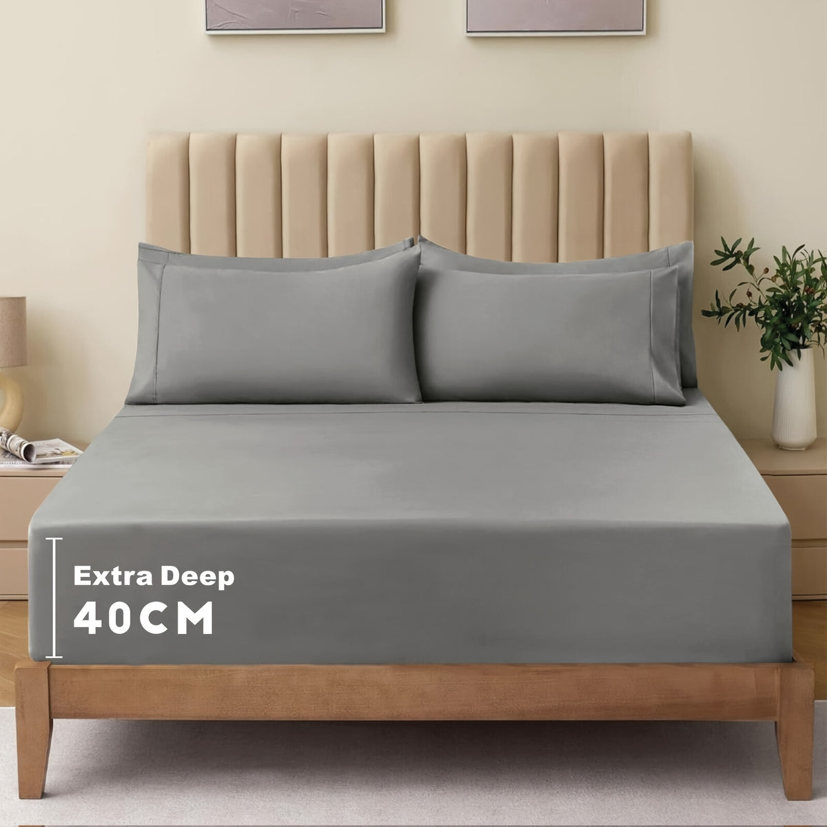 Soft Bed Sheet Set – 3-Piece 40cm Deep-Pocket Bedding – additional product view 37