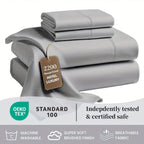 Soft Bed Sheet Set – 4-Piece 36cm Deep-Pocket Bedding – product detail angle
