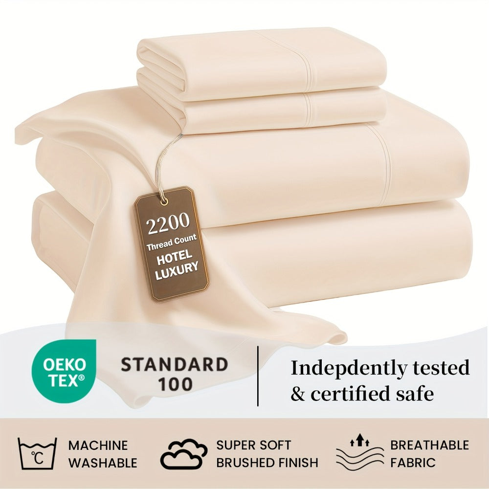 Soft Bed Sheet Set – 4-Piece 36cm Deep-Pocket Bedding – additional product view 16
