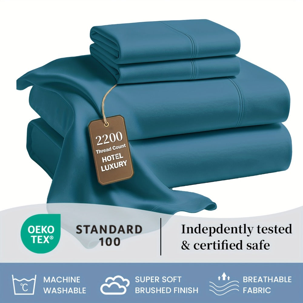 Soft Bed Sheet Set – 4-Piece 36cm Deep-Pocket Bedding – additional product view 17