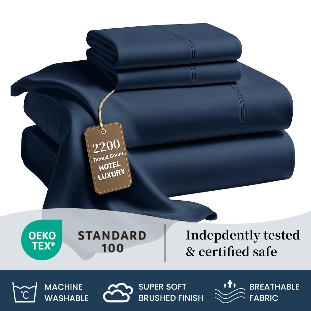 Soft Bed Sheet Set – 4-Piece 36cm Deep-Pocket Bedding – additional product view 21